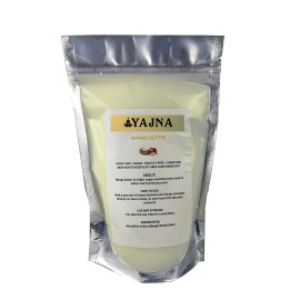 Yajna Organic Raw Mango Butter 100% Pure,Natural & Unrefined| Skin Moisturizer For Face, Body & Hair| 4 OZ/115 GM Ivory/White Grade A | DIY Creams, Balms, Lotions, Soaps| Softens Dry & Tough Skin