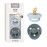 BIBS Pacifiers Colour Collection | Natural Rubber Baby Pacifier | Set of 2 BPA-Free Soothers | Made in Denmark | 0+ Months (Pack of 2) | Baby Blue/Petrol