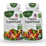 AAMATEC LIFE Organic Superfood Greens Fruits and Veggies Complex - Dietary Supplement with 14 Greens &14 Vegetables with Alfalfa Rich in Antioxidants Organic Ingredients Non-GMO (120 Count Pack of 2)