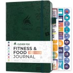 Clever Fox Fitness & Food Journal - Nutrition & Workout Planner for Women & Men - Diet & Gym Exercise Log Book with Calendars, Diet & Training Trackers - Undated, A5 Size, Hardcover (Forest Green)