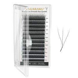 NAGARAKU W Eyelash Extension 3D Volume Premade Fan 0.07mm L curl 8-12mm mix Faux Mink Matte Black Cluster Easy Fanning yy Eye Lashes
