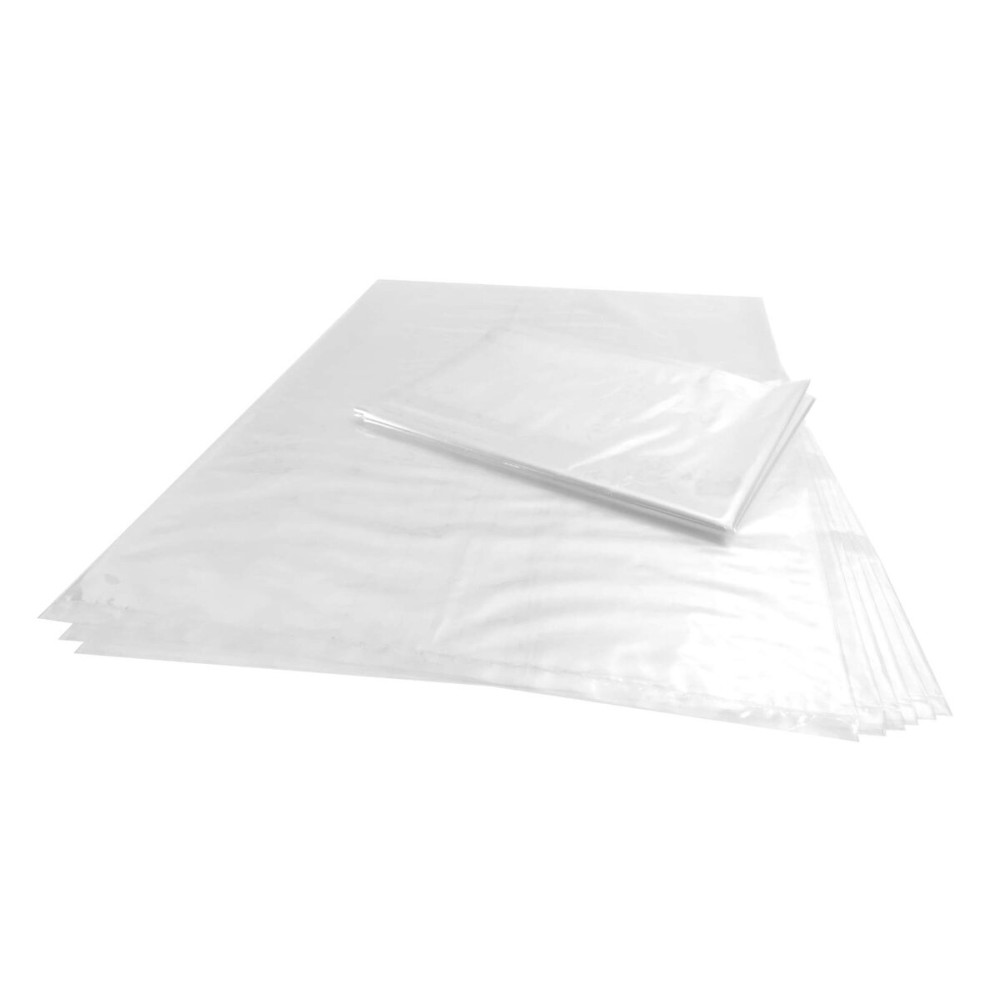 Wowfit 100 CT 18x24 Inch 1.1 Mil Clear Plastic Flat Open Poly Bags - Great for Dough Proofing, Bread Baking, Injera, Food Storage, Jackets, Coats, Pillows, Laundry, and More