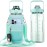 Chokoter Half Gallon Water Bottle with Sleeve, 64OZ Motivational Water Bottle with Straw & Time Marker, BPA Free Leakproof Large Sports Water Bottle, Reusable Water Jug for Workout Gym Sport