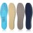 Sintege 3 Pairs Breathable Shoe Insoles Inserts Soft Cushioning Double-Layer Latex Foam Perforated Replacement Insoles for Men 7-11 Woman 2-8(Gray, Dark Blue, Khaki)