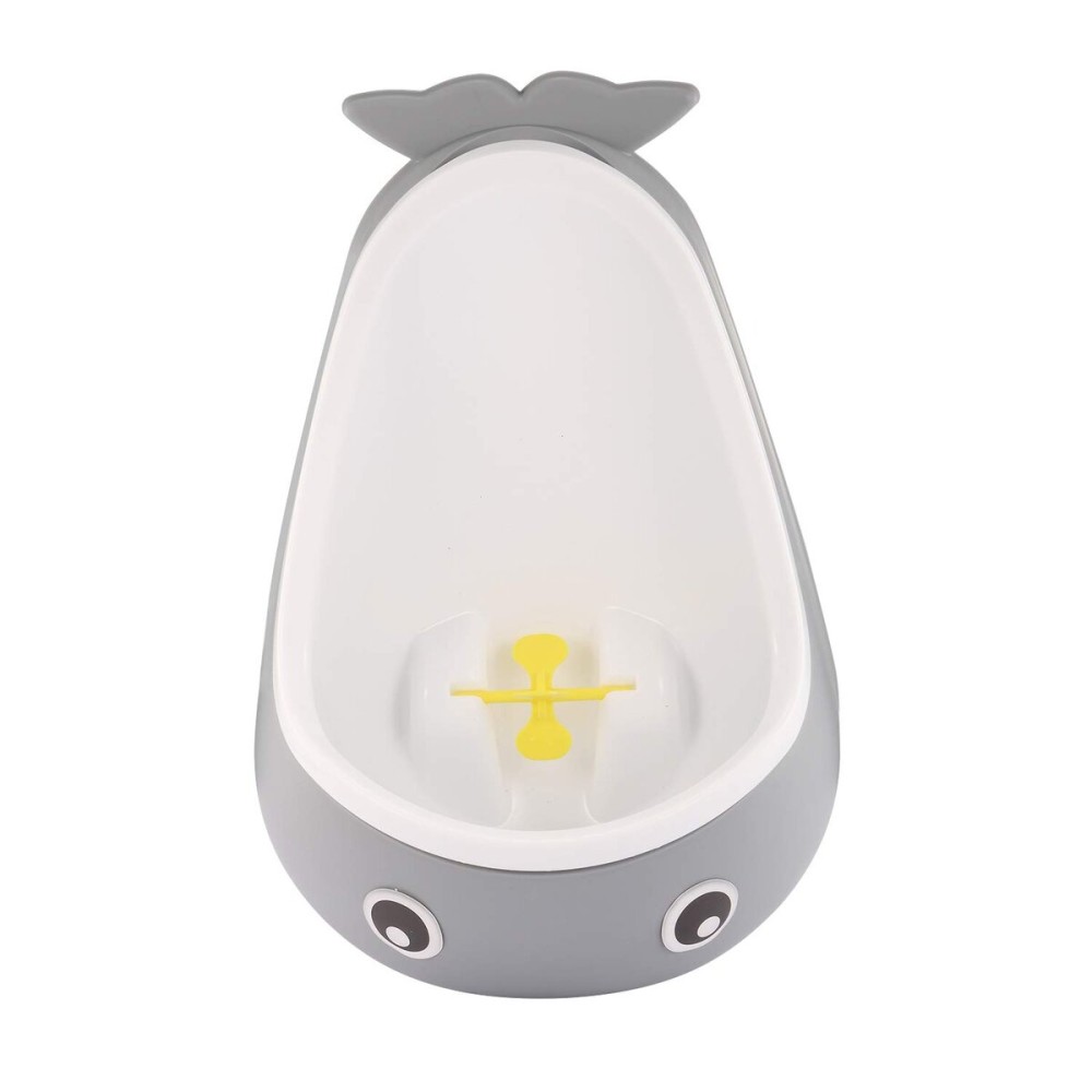 Foryee Potty Training Urinal for Boys Cute Whale with Funny Aiming Target - Gray
