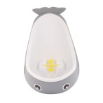 Foryee Potty Training Urinal for Boys Cute Whale with Funny Aiming Target - Gray