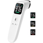 Touchless Thermometer for Adults and Kids, Fast Accurate Thermometer with Fever Alarm, 1S Reading & Silent Mode (LED-White)
