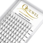 QUEWEL Premade Lash Fans, 6D Premade Fans Eyelash Extensions 0.07mm Thickness D Curl Mix8-15mm Volume Lash Extensions Short Stem Pre Made Fans Eyelash Extensions(6D 0.07D Mix8-15mm)