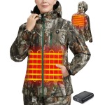 TIDEWE Heated Jacket for Women with Battery Pack, Hunting Coat (Next Camo G2 Size S)