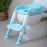 EGREE Potty Training Toilet Chair Seat with Step Stool Ladder for Kids and Toddler Boys Girls - Foldable Height Adjustable Children Toilet Training Seat with Safe Handles & Anti-Slip Pads, Blue-White