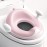 ANGELBLISS Baby Potty Training Toilet Seat with Soft Cushion Handles, Haute Collection, Double Anti-Slip Design and Splash Guard for Boys and Girls (Pink)