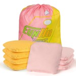 EunHo Dual Sided Cornhole Bags Regulation Set of 8 Professional Cornhole Bean Bags Slick and Stick for Tossing Game-All Weather