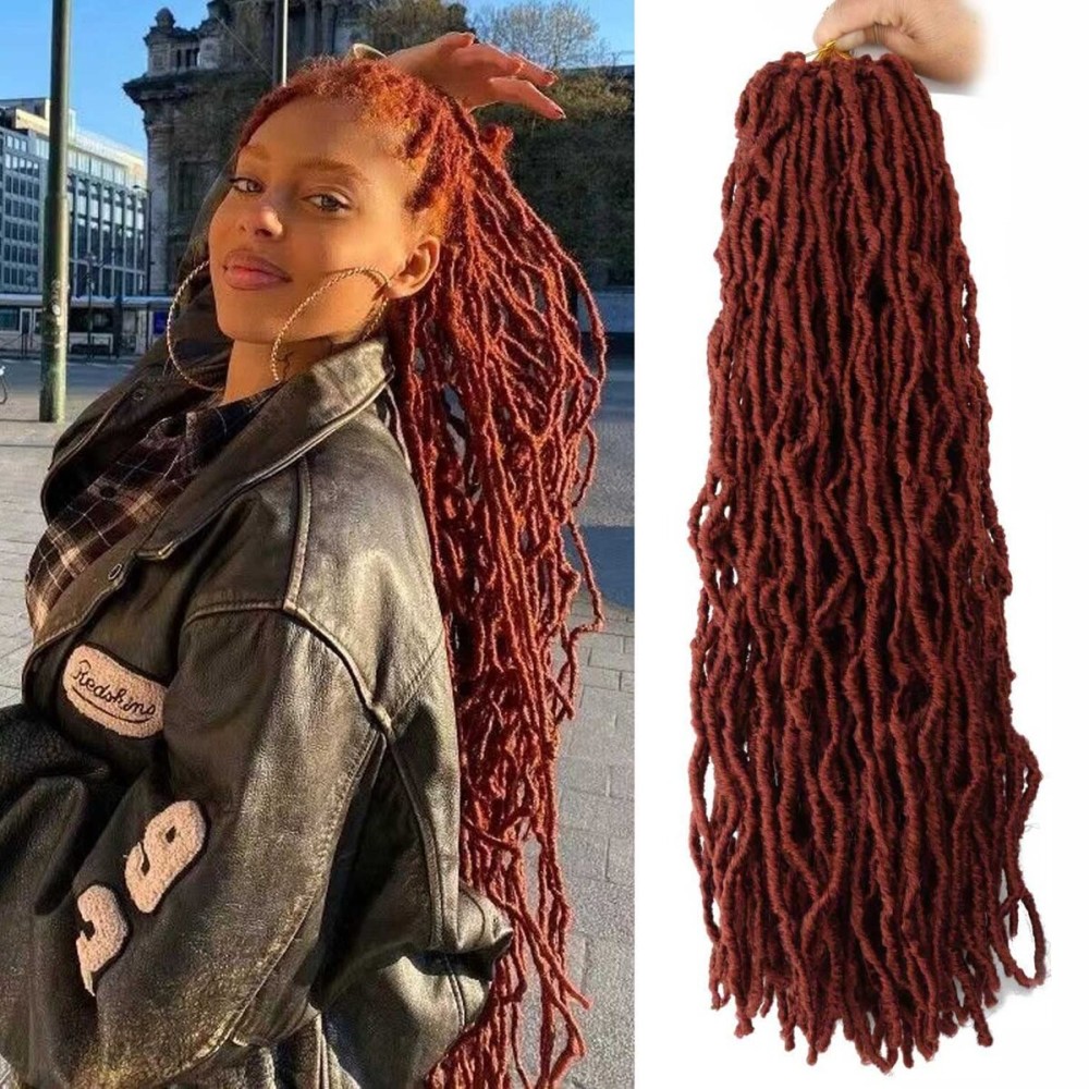 7 Packs 24 Inch Soft Locs Crochet Hair Pre Looped Curly Wavy Faux Loc Crochet Braids for Natural Butterfly Locs Crochet Hair for Black Women (24 inch(pack of 7), 350)
