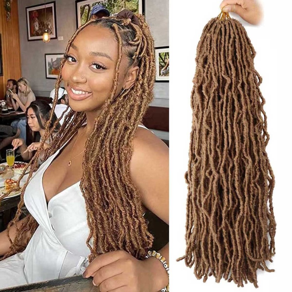 7 Packs Soft Locs Crochet Hair 24 Inch Pre Looped Wavy Goddess Locs Crochet Braids for Natural Butterfly Crochet Hair for Black Women (24 inch(pack of 7), 27)