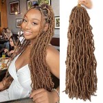 7 Packs Soft Locs Crochet Hair 24 Inch Pre Looped Wavy Goddess Locs Crochet Braids for Natural Butterfly Crochet Hair for Black Women (24 inch(pack of 7), 27)