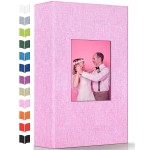 Artfeel Photo Album 4x6 with 300 Pockets,Slip-in Picture Albums,Linen Cover Memory Book with Front Window,White Page Vertical Photo Book for Wedding,Family,Anniversare,Baby,Vacation