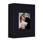 Artfeel Photo Album 4x6 with 100 Pockets,Slip-in Picture Albums,Linen Cover Memory Book with Front Window,White Page Vertical Photo Book for Wedding,Family,Anniversare,Baby,Vacation