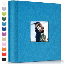 Artfeel Photo Album 4x6 with 600 Pockets,Slip-in Picture Albums,Linen Cover Memory Book with Front Window,White Page Vertical Photo Book for Wedding,Family,Anniversare,Baby,Vacation
