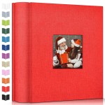 Artfeel Photo Album 4x6 with 1000 Pockets,Slip-in Picture Albums,Linen Cover Memory Book with Front Window,White Page Vertical Photo Book for Wedding,Family,Anniversare,Baby,Vacation