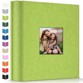 Artfeel Photo Album 4x6 with 600 Pockets,Slip-in Picture Albums,Linen Cover Memory Book with Front Window,White Page Vertical Photo Book for Wedding,Family,Anniversare,Baby,Vacation