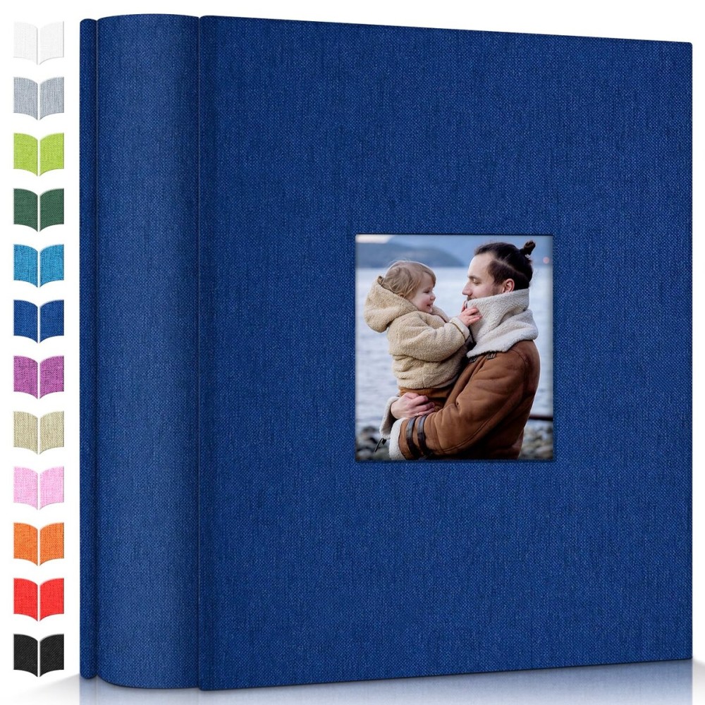 Artfeel Photo Album 4x6 with 1000 Pockets,Slip-in Picture Albums,Linen Cover Memory Book with Front Window,White Page Vertical Photo Book for Wedding,Family,Anniversare,Baby,Vacation