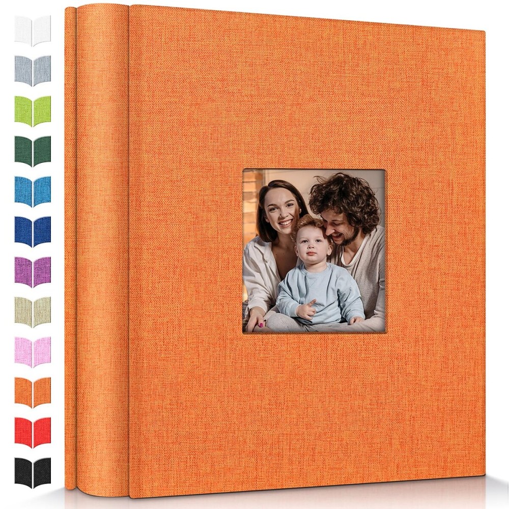 Artfeel Photo Album 4x6 with 600 Pockets,Slip-in Picture Albums,Linen Cover Memory Book with Front Window,White Page Vertical Photo Book for Wedding,Family,Anniversare,Baby,Vacation