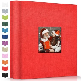 Artfeel Photo Album 4x6 with 600 Pockets,Slip-in Picture Albums,Linen Cover Memory Book with Front Window,White Page Vertical Photo Book for Wedding,Family,Anniversare,Baby,Vacation