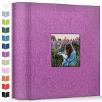 Artfeel Photo Album 4x6 with 1000 Pockets,Slip-in Picture Albums,Linen Cover Memory Book with Front Window,White Page Vertical Photo Book for Wedding,Family,Anniversare,Baby,Vacation