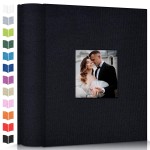Artfeel Photo Album 4x6 with 1000 Pockets,Slip-in Picture Albums,Linen Cover Memory Book with Front Window,White Page Vertical Photo Book for Wedding,Family,Anniversare,Baby,Vacation