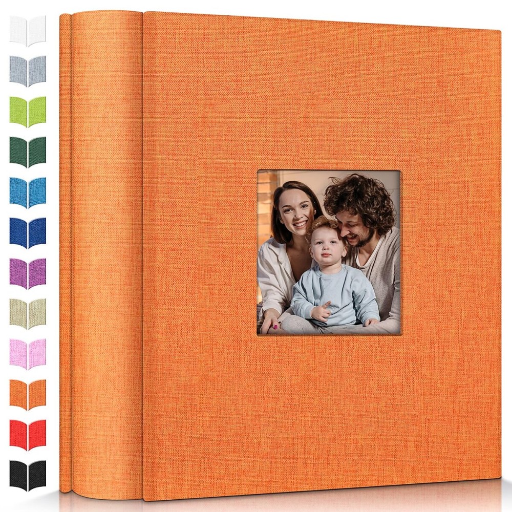 Artfeel Photo Album 4x6 with 1000 Pockets,Slip-in Picture Albums,Linen Cover Memory Book with Front Window,White Page Vertical Photo Book for Wedding,Family,Anniversare,Baby,Vacation