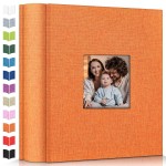 Artfeel Photo Album 4x6 with 1000 Pockets,Slip-in Picture Albums,Linen Cover Memory Book with Front Window,White Page Vertical Photo Book for Wedding,Family,Anniversare,Baby,Vacation