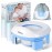 Orzbow Portable Potty Training Toilet, Travel Potty Seat for Toddler Boys Girls with Splash Guard, Potty Training Essentials, Foldable, Includes Free Travel Bag and 40 Liners, Indoor/Outdoor Use, Blue
