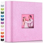 Artfeel Photo Album 4x6 with 1000 Pockets,Slip-in Picture Albums,Linen Cover Memory Book with Front Window,White Page Vertical Photo Book for Wedding,Family,Anniversare,Baby,Vacation