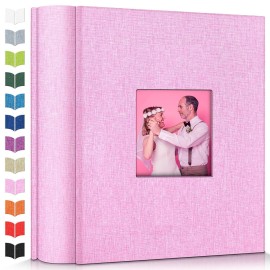 Artfeel Photo Album 4x6 with 1000 Pockets,Slip-in Picture Albums,Linen Cover Memory Book with Front Window,White Page Vertical Photo Book for Wedding,Family,Anniversare,Baby,Vacation