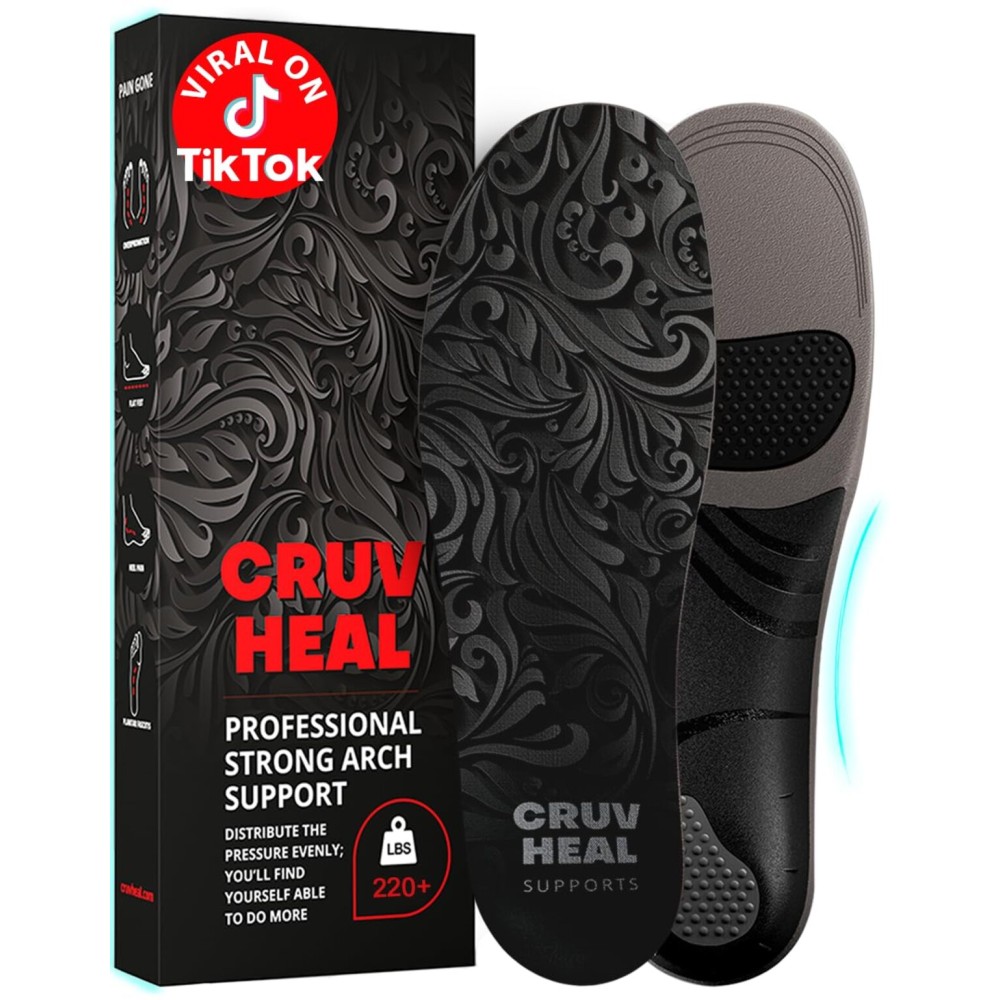 220+ lbs Plantar Fasciitis High Arch Support Insoles Men Women - Orthotic Shoe Inserts - Boot Work Shoe Insole (Graphite, XS)