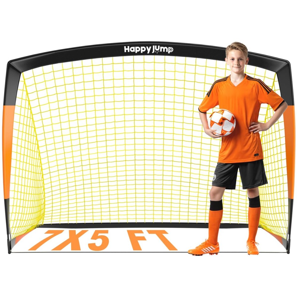 Happy Jump Soccer Goal Soccer Net for Kids Backyard 7x5 FT, 1 Pack