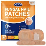 Toenail Fungus Treatment Extra Strength - (Medium) 32 Nighttime Hydrogel Patches for Overnight Toenail Repair - Visible Results in 8 Hours - Fungal Nail Patches for Toenail Fungus Relief