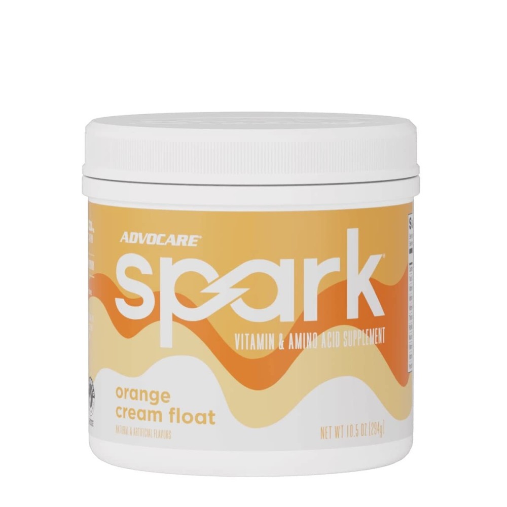 AdvoCare Spark - Energy Drink Mix - Vitamin & Amino Acid Supplement - Supports Energy & Focus - Portable Immune Support - Sugar-Free - Orange Cream Float (10.5 oz)