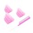 MOODKEY 18PCS Self Grip Small Hair Curlers Heatless Roller Hair Curlers Pro Salon Hairdressing Curler DIY Curly Hairstyle Hair Rollers Tools Rat Tail Comb for Women Medium Short Hair(Pink)