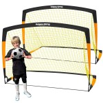 Happy Jump Soccer Goal Soccer Net for Kids Backyard 7x5 FT, 2 Set