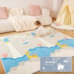 Joypony Baby Play Mat 79 X 71, Extra Large Foldable Play Mats for Babies and Toddlers, Waterproof Anti-Slip Portable Foam Floor Mat for Tummy Time with Travel Bag Indoor Outdoor