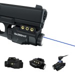 GAZESHOT Mini 700 Lumen Pistol Light Laser Combo Weapon Light Tactical Flashlights, Magnetic USB Rechargeable with Blue Beam Sight and Strobe Mode for GL and Picatinny Rail