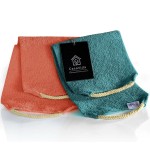 CASAVIDA Back Scrubber for Shower Nylon Bath Towel Washer Exfoliating Washcloth Rear Japanese Stretchable Strap Wash Cloth Body Exfoliation 2 Pack (Rose Pink + Lake Blue)