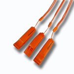 HEIMDALL Emergency Whistle with Lanyard for Safety Boating Camping Hiking Hunting Survival Rescue Signaling (Orange-3 Pack)