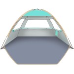 Gorich Beach Tent Sun Shelter for 3/4-5/6-7/8-10 Person with UPF 50 UV Protection, Lightweight & Easy Setup Beach Shade Canopy, Portable Beach Shade Tent Beach Cabana