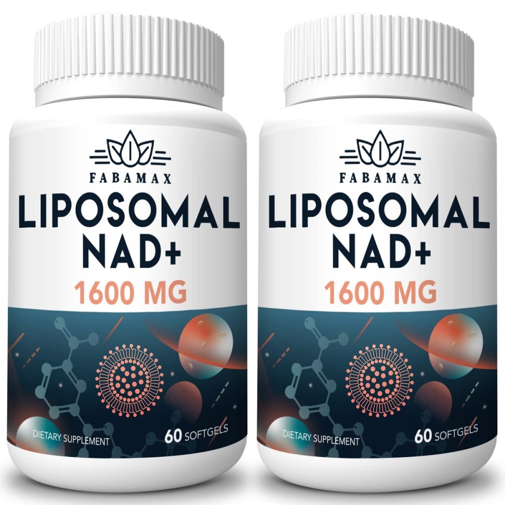 1600 mg Liposomal NAD Supplement, 98% Pure NAD+ Supplement, Superior Absorption, Alternative to Nicotinamide Riboside or NADH to Boost NAD+ for Aging Defense, Energy, Longevity, 120 Softgels