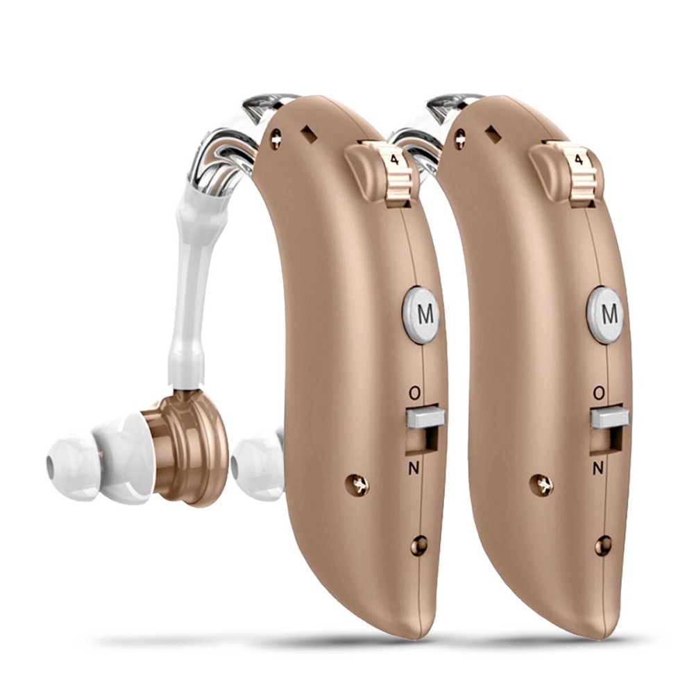 DELLONA Hearing Aids for Seniors, Hearing Aids Rechargeable for Seniors Severe Hearing Loss with Intelligent Noise Reduction (Pair) 4 Modes - Comfortable Wearing OTC Hearing Aid, PSAP