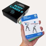 Arena Strength Door Anchor Strap Exercises, in a Simple Card Deck for Resistance Body Bands Workouts. 64 Cards (53 Anchored Exercise Cards + 8 pre-Done routines).