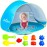 Monobeach Baby Beach Tent with Beach Sand Toys Pop Up Portable Shade Pool UPF50+ UV Protection Sun Shelter for Infant with Easy Set Up Canopy (Blue with Toys)