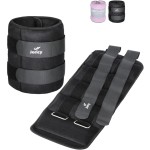 Ankle Weight, Wrist Leg Arm Weights for Women Men with Adjustable Straps, A Pair of 20LBS(10 LB Each Weight) Strength Training Weighted for Walking Yoga Jogging Running Dance, Black